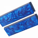 WATER BUFFALO HORN BLUE STRIPS SCALE - MABHS05