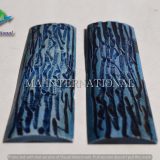 DYED STABILIZED BLUE STAG BONE LOOK JIGGED SCALE - MASBS04