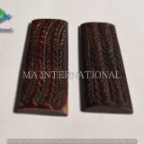 DYED STABILIZED RED DULL JIGGED BONE SCALE - MAJBS23