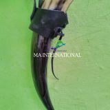 BUFFALO DRINKING HORN WITH LEATHER HOLDER - MABDH08